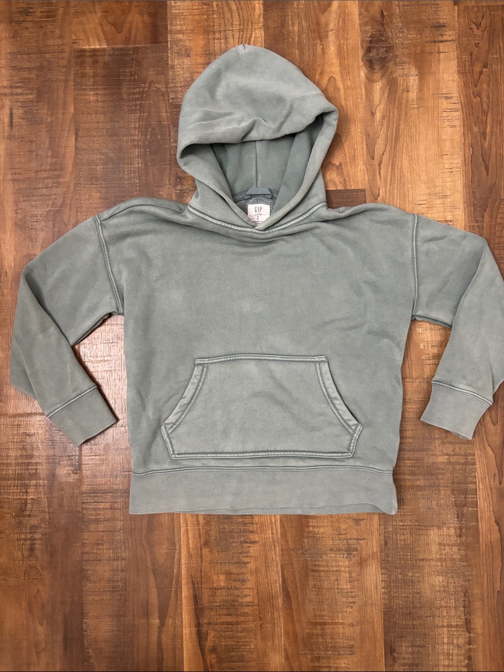 GAP Teen size 8 Sage Green Pullover Hoodie oversized unisex Sweatshirt soft